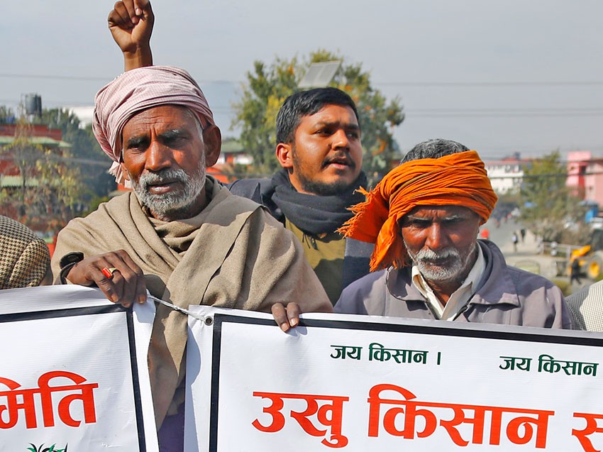 प्रधानमन्त्री निवास घेर्ने उखु किसानको चेतावनी, पैसा नलिई घर नफर्किने अडान